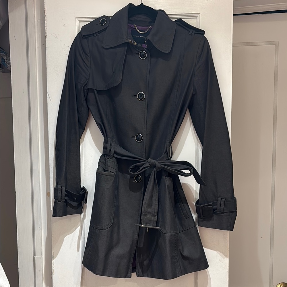 Dark Gray Banana Republic Trench Coat